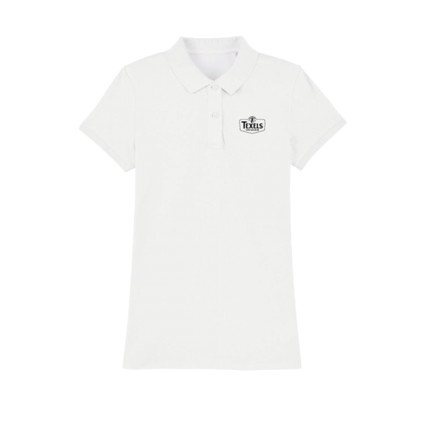 Texels Black Logo Polo WOMEN - White