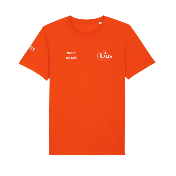 White Logo T-shirt -  Tangerine