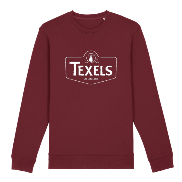 Texels White Logo Sweater - Burgundy