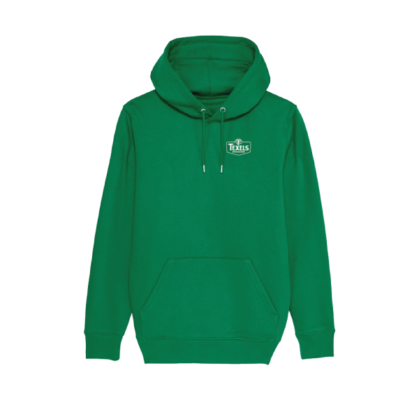 Texels White Embroidery Logo Hood - Varsity Green