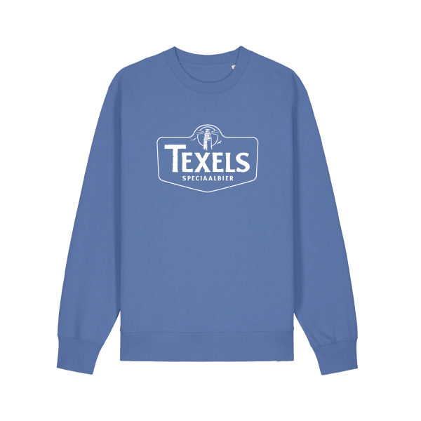 Texels White Logo Sweater - Bright blue